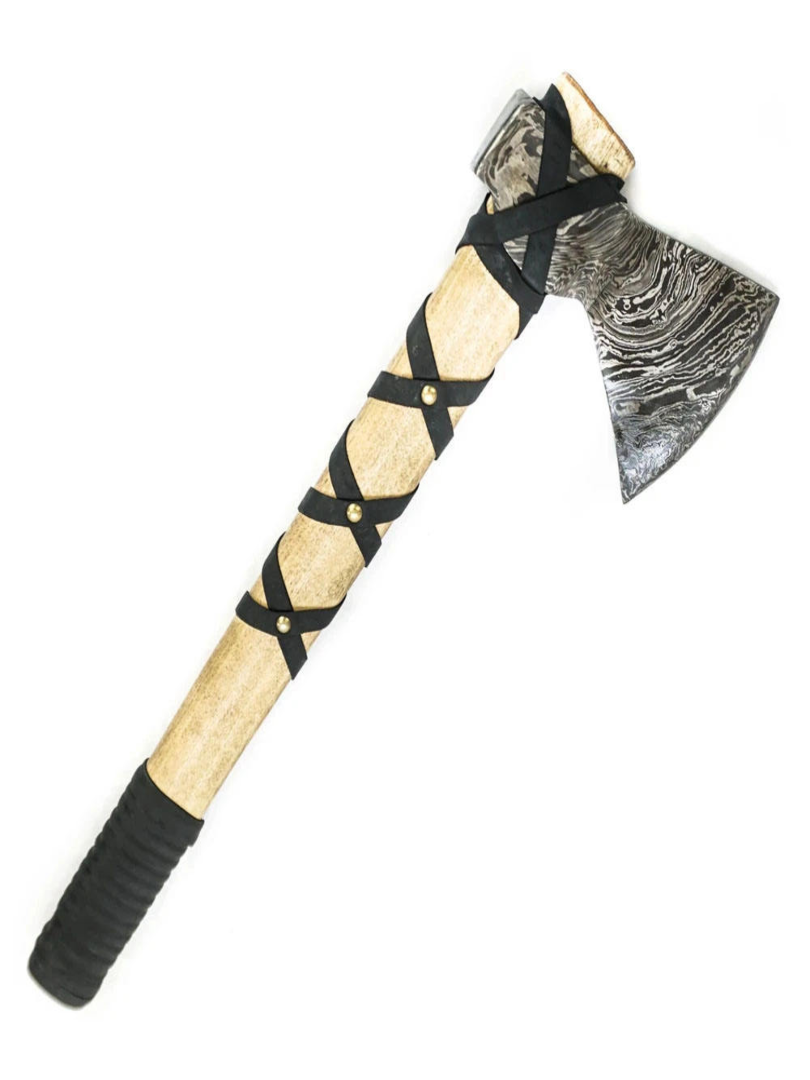 20" Stainless Steel Tomahawk Axe with Wooden Handle (Customizable Weight)