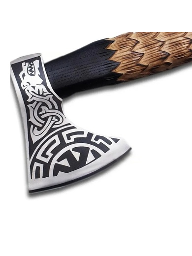 Custom Handmade Carbon Steel Tomahawk Axe Rosewood Handle with Leather Sheath Perfect Gift Father's Day and outdoor - Image 4